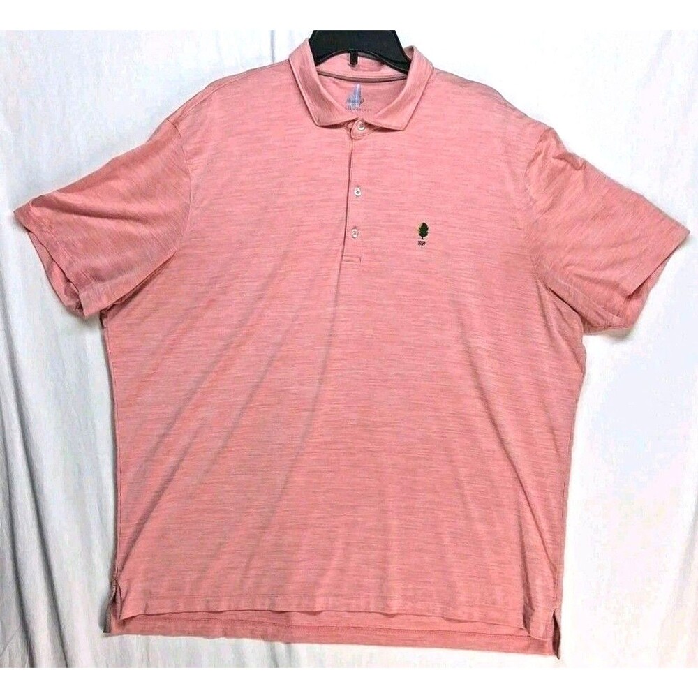 Johnnie O Hidden Valley Golf Course Men 2XL Huron Pastel Orange Polo Performance